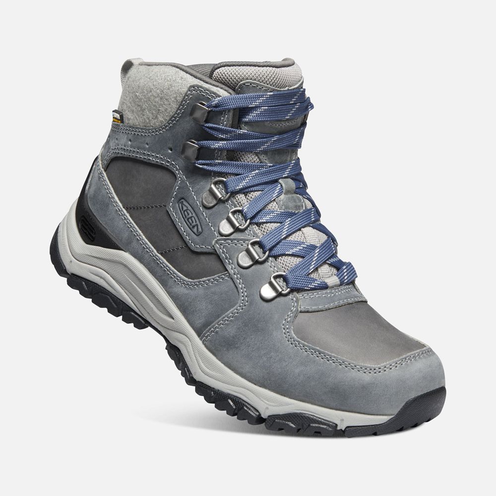 Botas de Seguridad Keen Mexico Grises - Mujer Innate Cuero Waterproof - OY0629317